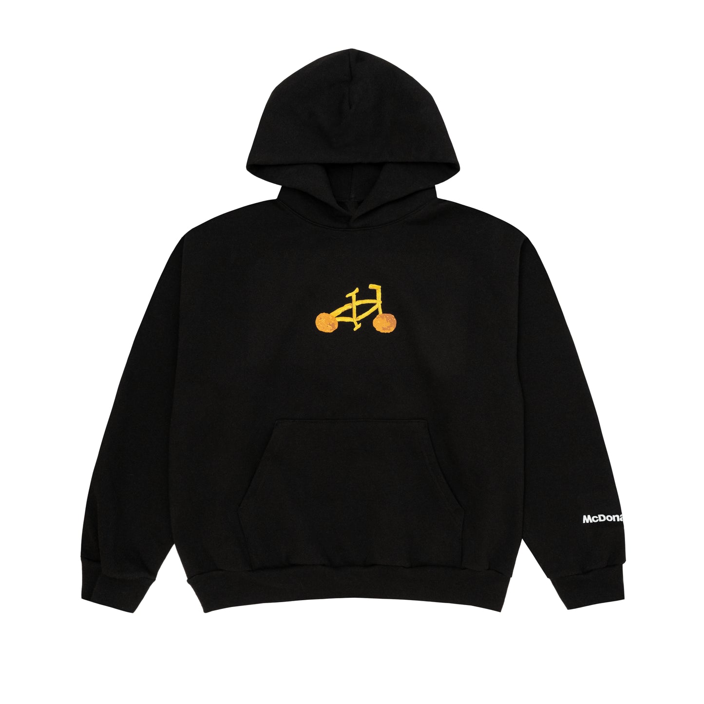 Chicken Nugget French Fry Bike Hoodie - Black