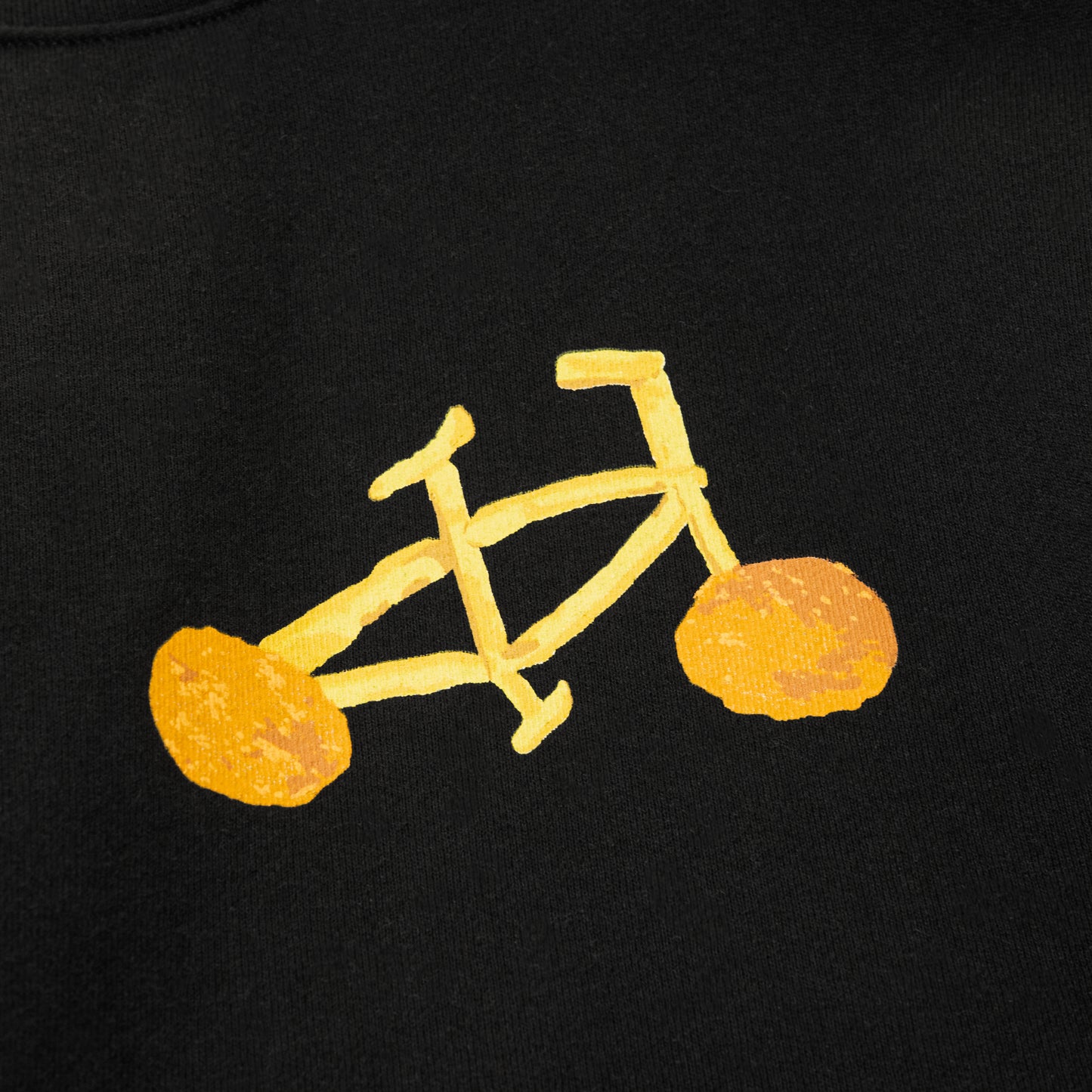 Chicken Nugget French Fry Bike Hoodie - Black