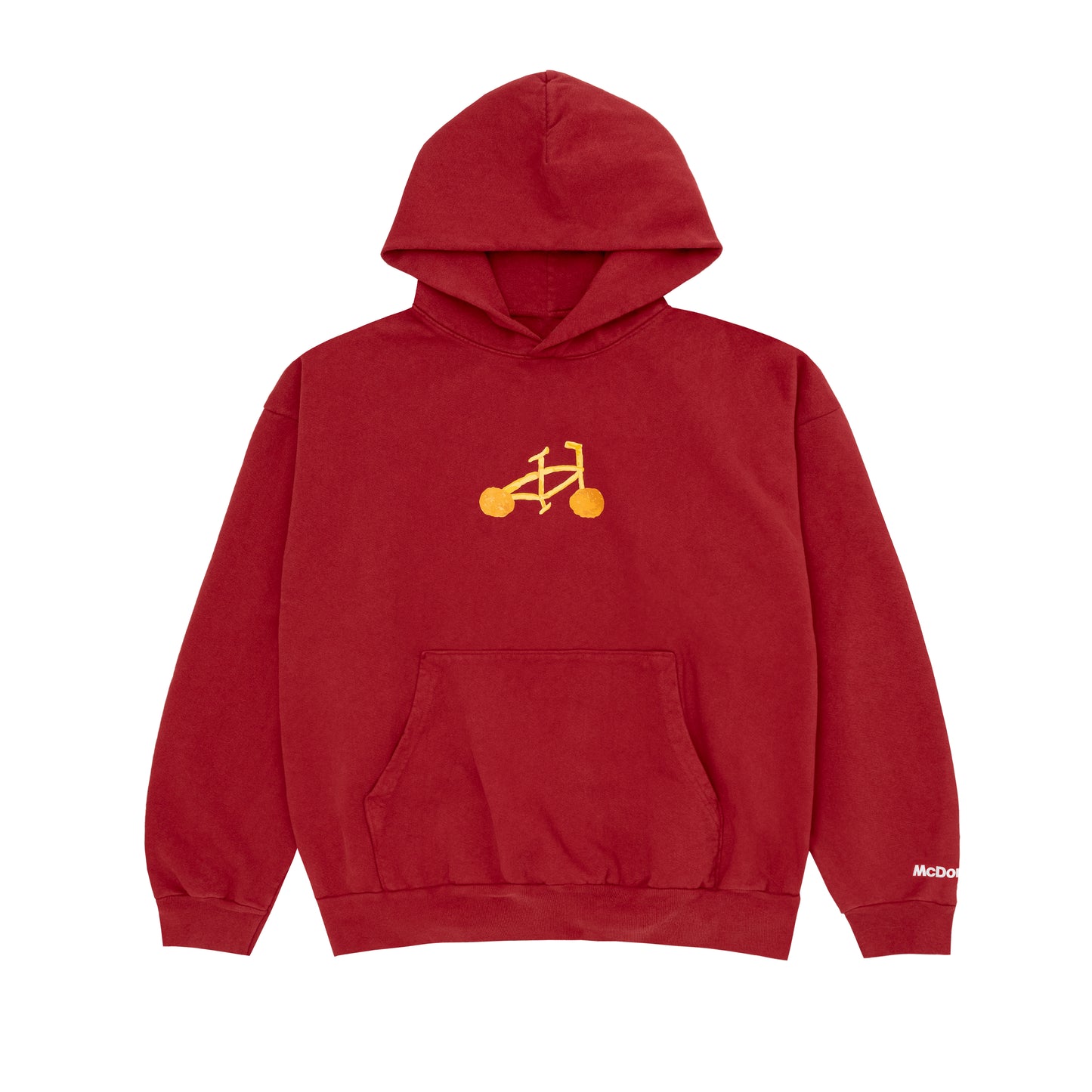 Chicken Nugget French Fry Bike Hoodie
 - Red
