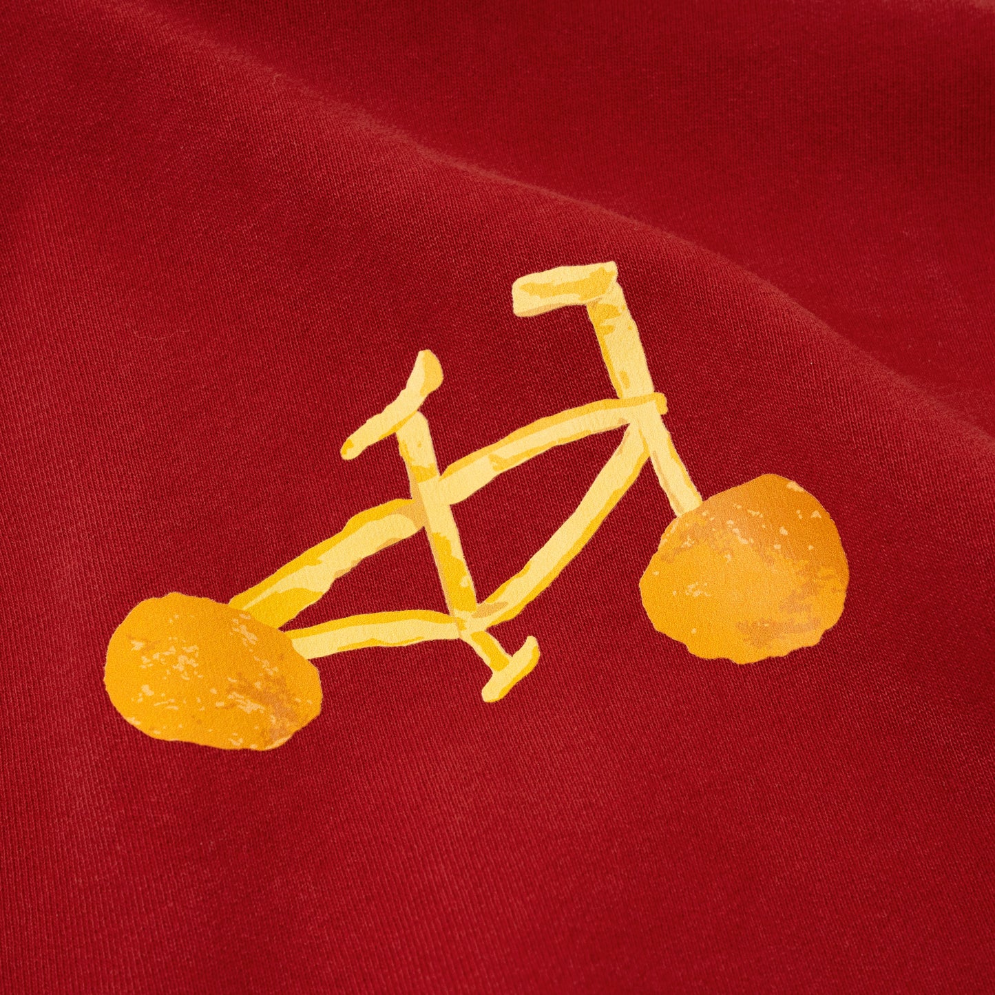 Chicken Nugget French Fry Bike Hoodie
 - Red